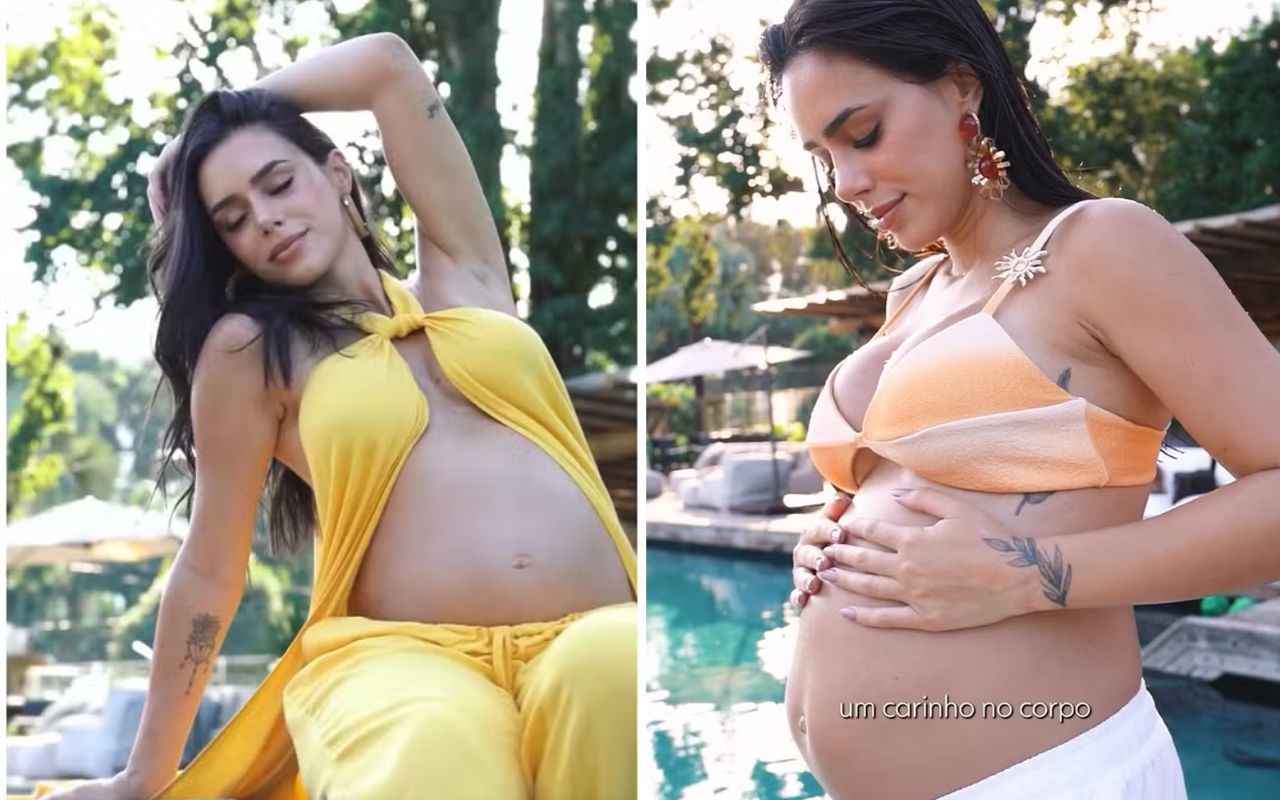 Bruna Biancardi exibe barriga da segunda gravidez e encanta