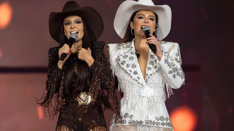 Maiara & Maraisa durante gravações de novas músicas em Goiânia